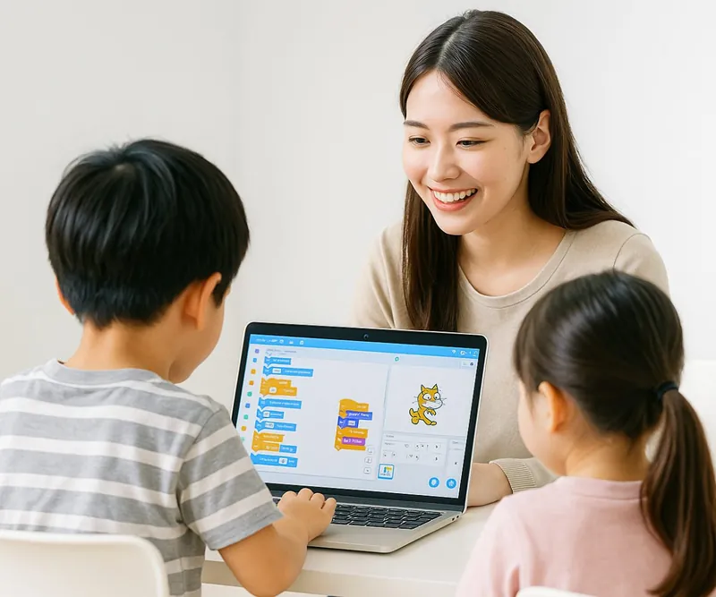 子ども向けプログラミング教室の様子
